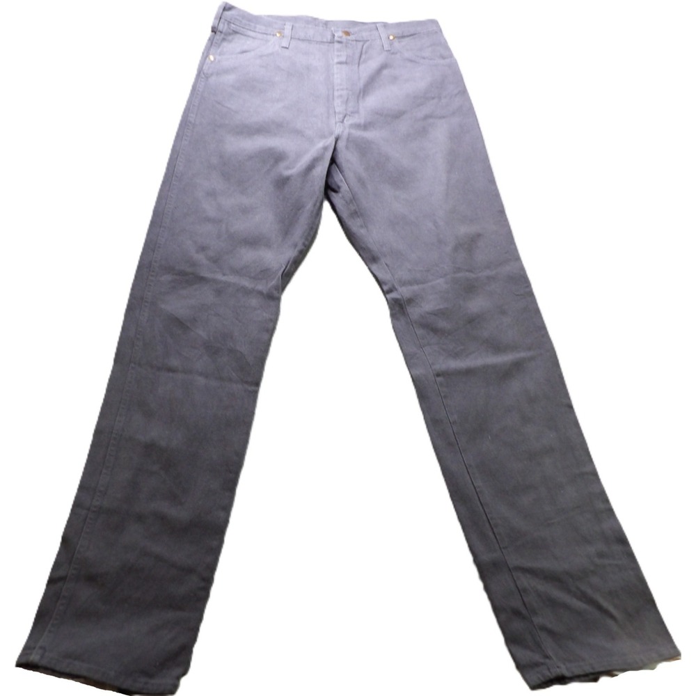 Wrangler Cowboy Cut Jeans Men 36x36 Gray Cotton Regular USA Western Denim Casual